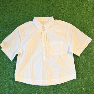 NWT Unsubscribed 1222 Boyfriend Popover White